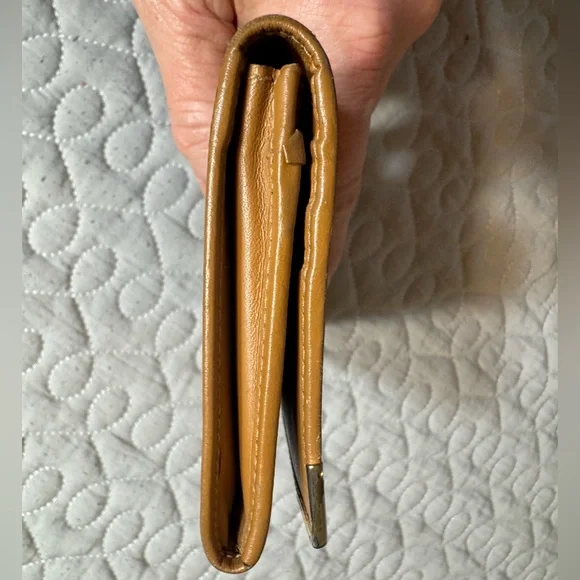 Celine Large Macadam Brown/Tan Envelope Leather Continental Wallet - Picture 5 of 16